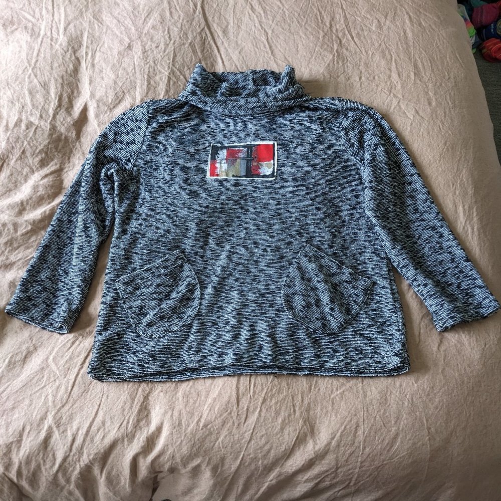 Odile Painted Turtleneck Sweater - Women's